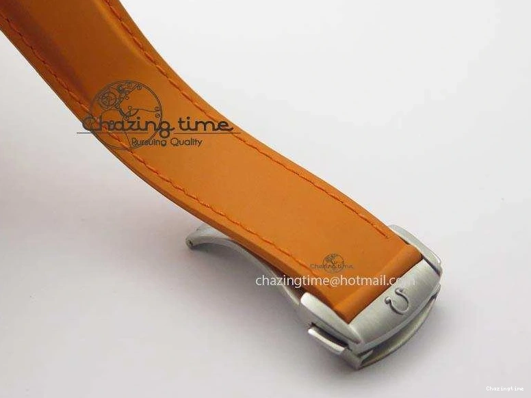 0516 Breathable Planet Ocean SS Bp Maker 45mm Orange Bezel On Orange Rubber Strap A 8221